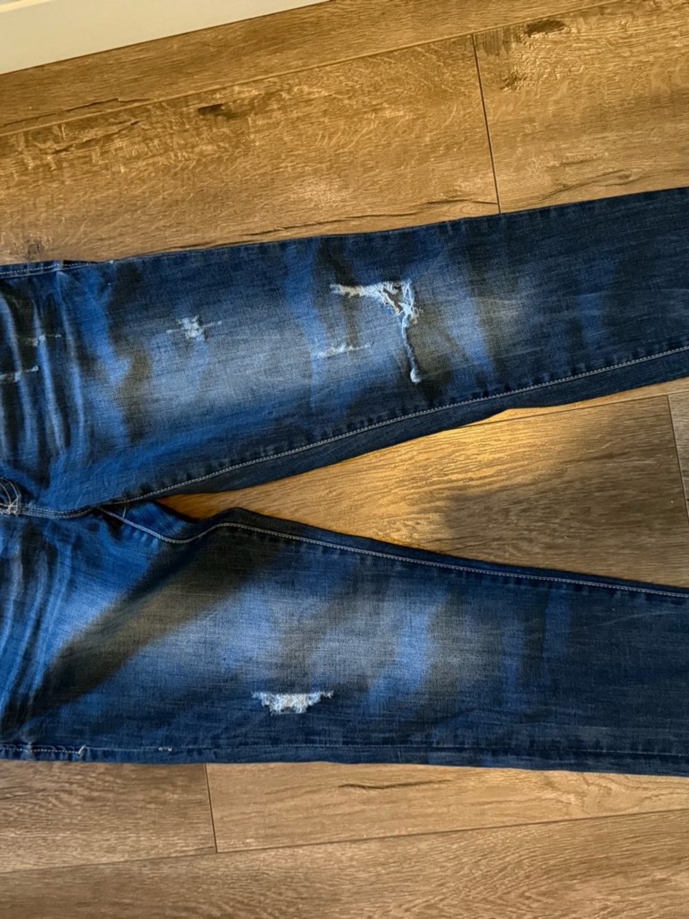Dark Blue Distressed Jeans 28